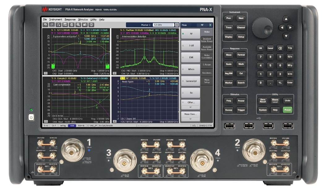 是德 N5244B PNA-X 微波网络分析仪,900 Hz/10 MHz 至 43.5 GHz